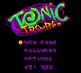 Tonic Trouble Title Screen
